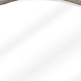 Benzara 46 Inch Wooden Frame Arched Mirror, Silver BM230423 Silver Solid Wood, Veneer BM230423