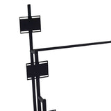 Benzara Convertible Design Metal Display Headboard Rack, Black BM230448 Black Metal BM230448