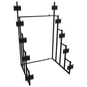 Benzara Convertible Design Metal Display Headboard Rack, Black BM230448 Black Metal BM230448