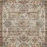 Benzara 84 x 63 Inches Polypropylene Rug with Medallion Print, Brown and Beige BM230930 Brown and Beige Fabric BM230930