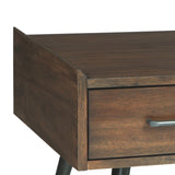 Benzara 17 Inch 2 Drawer Rectangular Wooden Cocktail Table, Brown BM231369 Brown Wood, Veneer BM231369