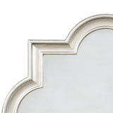 Benzara Quatrefoil Plastic Frame Accent Mirror, Champagne and Silver BM231388 Gold Plastic, Mirror BM231388