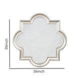 Benjara Quatrefoil Plastic Frame Accent Mirror, Champagne and Silver