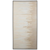 Benzara Rectangular Canvas Wall Art with Abstract Design, Beige and Off White BM231394 Beige and White Fabric BM231394