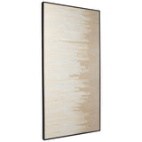 Benzara Rectangular Canvas Wall Art with Abstract Design, Beige and Off White BM231394 Beige and White Fabric BM231394