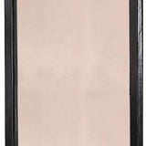 Benzara 36 Inches Rectangular Wood Encased Mirror, Black BM232102 Black Solid Wood, Mirror and MDF BM232102