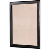 36 Inches Rectangular Wood Encased Mirror, Black