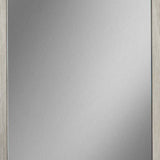 Benzara Dual Tone Wall Mirror with Wooden Frame, Black and Gray BM232184 Black and Gray Solid Wood and Mirror BM232184