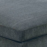 Benzara 37 Inches Fabric Upholstered Wooden Ottoman, Gray BM232630 Gray Solid Wood and Fabric BM232630