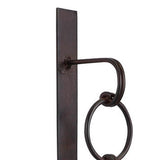 Benzara Metal Wall Sconce with Glass Hurricane and Chain Design Holder, Black BM232919 Black Metal, Glass BM232919