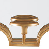 Benzara Metal Frame Wall Sconce with Cut Corner Design, Gold BM232922 Gold Mirror, Metal BM232922