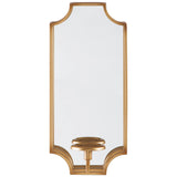 Metal Frame Wall Sconce with Cut Corner Design, Gold