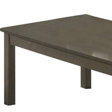 Benzara 3 Piece Transitional Coffee Table and End Table with Block Legs, Gray BM233095 Gray Wood and Veneer BM233095