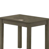 Benzara 3 Piece Transitional Coffee Table and End Table with Block Legs, Gray BM233095 Gray Wood and Veneer BM233095