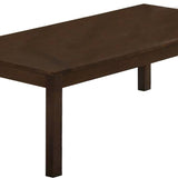 Benzara 3 Piece Transitional Coffee Table and End Table with Block Legs, Brown BM233096 Brown Wood and Veneer BM233096