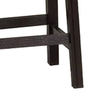 Benzara 29 Inch Wooden Bar Stool with Upholstered Cushion Seat Set of 2, Gray and Black BM233105 Black and Gray Wood BM233105