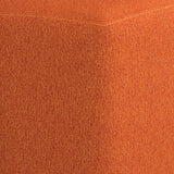 Benzara Hexagonal Shaped Fabric Stool with Padded Seat, Orange BM233229 Orange Fabric, Solid wood BM233229