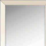 Benzara Rectangular Shaped Floor Mirror with Beveled Edge, Silver BM233236 Silver Mirror BM233236