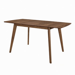 Benzara 30 Inch Mid Century Modern Wooden Dining Table, Brown BM233394 Brown Solid Wood BM233394