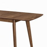 Benzara 30 Inch Mid Century Modern Wooden Dining Table, Brown BM233394 Brown Solid Wood BM233394