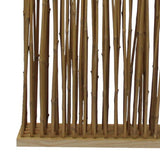 Benzara 78 Inch Elongated Bamboo Branch Pattern Single Panel Screen, Brown BM233454 Brown Wood BM233454