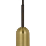 Benzara 30" Metal Desk Lamp with Drum Style Shade, Brown and Gold BM233478 Brown and Gold Metal and Wood BM233478