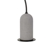 Benzara 38" Metal Arm Desk Lamp with Cement Base, Black and White BM233479 Black and White Metal and Cement BM233479