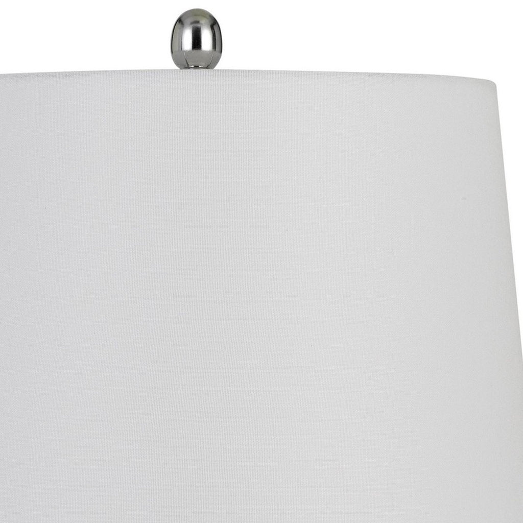 Benzara 24" Ceramic Table Lamp with Pot Shaped Base, Green and White BM233489 Green and White Ceramic and Fabric BM233489