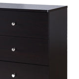 Benzara 47.25 Inches 6 Drawer Dresser with Straight Legs, Dark Brown BM233524 Brown MDF and Composite Board BM233524