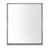 Benzara Faux Concrete Wall Mirror with Mounting Hardware, Gray BM233591 Gray Faux Concrete and Mirror BM233591