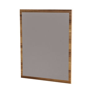 Benzara Rectangular Wooden Frame Mirror with Grain Details, Oak Brown BM233595 Brown Mirror, Solid wood BM233595