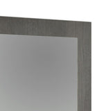 Benzara Rectangular Mirror with Faux Concrete Frame, Gray BM233598 Gray Faux concrete, Mirror BM233598