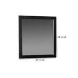 Benzara Contemporary Style Rectangular Mirror with Wooden Frame, Antique Black BM233600 Black Recycled wood, Mirror BM233600