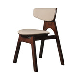 Benzara Wooden and Fabric Dining Chair, Set of 2, Gray and Brown BM233639 Brown and Gray Solid Wood and Fabric BM233639