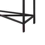 Benzara 30 Inch Metal Sofa Table with Faux Slate Top, Gray and Black BM233760 Gray and Black Metal and Faux Slate BM233760