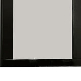 Benzara 37 Inch Rectangular Mirror with Wooden Frame, Black BM233769 Black Solid Wood, Veneer, and Mirror BM233769