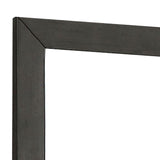 Benzara 39 Inch Mirror with Rectangular Wooden Frame, Dark Gray BM233775 Gray Solid Wood BM233775