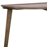 Benzara 30 Inch Semicircular Wooden Sofa Table with Glass Top, Brown BM233778 Brown Solid Wood and Glass BM233778