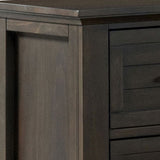 Benzara 2 Drawer Wooden Nightstand with Plank Style Front, Brown BM233833 Brown Solid Wood and Veneer BM233833