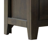 Benzara 2 Drawer Wooden Nightstand with Plank Style Front, Brown BM233833 Brown Solid Wood and Veneer BM233833