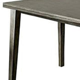 Benzara Rectangular Wooden Dining Table with Tapered Block Legs, Gray BM233841 Gray Solid Wood and Veneer BM233841