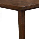 Benzara Rectangular Wooden Dining Table with Tapered Block Legs, Brown BM233842 Brown Solid Wood and Veneer BM233842