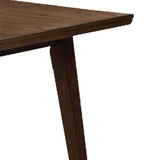 Benzara Rectangular Wooden Dining Table with Tapered Block Legs, Brown BM233842 Brown Solid Wood and Veneer BM233842