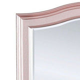 Benzara 46 Inch Contemporary Style Wooden Frame Mirror, Rose Pink BM235461 Pink Solid Wood, Veneer BM235461