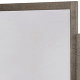 Benzara 51 Inch Rustic Wooden Mirror with Tilting Frame, Gray BM235468 Gray Solid Wood, Veneer BM235468