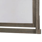 Benzara 51 Inch Rustic Wooden Mirror with Tilting Frame, Gray BM235468 Gray Solid Wood, Veneer BM235468