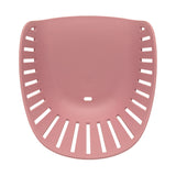 Benzara 17 Inches Bucket Seat Outdoor Plastic Arm Chair, Set of 2, Pink BM236508 Pink Solid Wood and Plastic BM236508