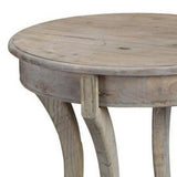 Benzara Farmhouse Wooden Side Table with Scrolled Legs and Turnip feet, Taupe Brown BM239677 Brown Solid Wood BM239677