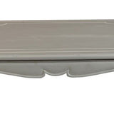 Benzara Square Wooden Coffee Table with Curved Apron and Claw Legs, Gray BM239689 Gray Solid wood BM239689