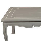 Benzara Square Wooden Coffee Table with Curved Apron and Claw Legs, Gray BM239689 Gray Solid wood BM239689